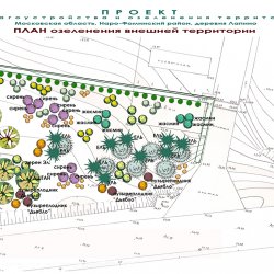 Проект ландшафтного дизайна участка - ПЛАН озеленения внешней территории